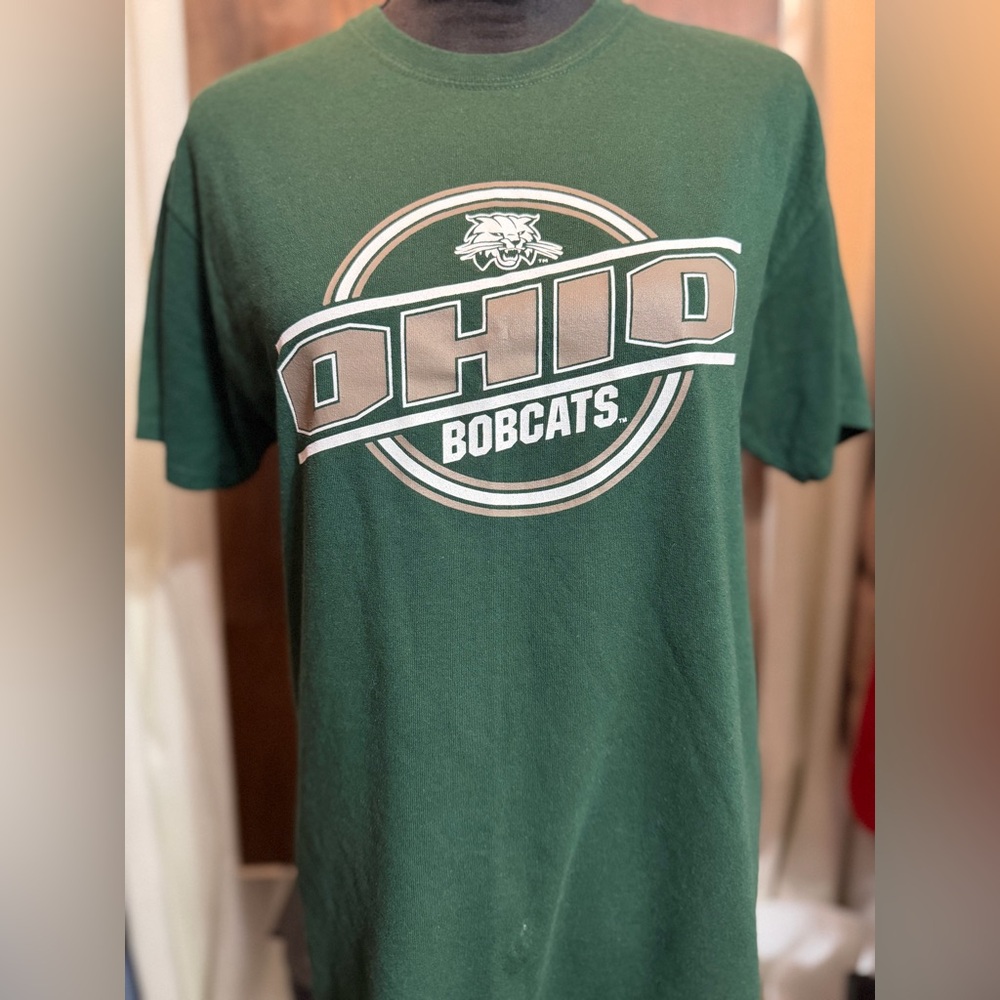 Ohio University Bobcats Vintage-Inspired Collegiate Graphic T-Shirt Green NCAA
